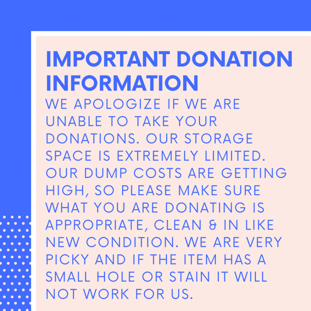 Donation Drop-Off – Our Village Closet – OVC